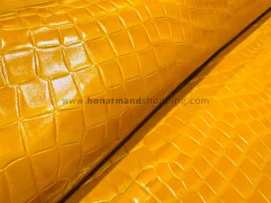 چرم گاوی طرح سنگی رنگ زرد