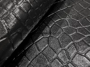 چرم طبیعی شتر طرح روکو رنگ مشکی