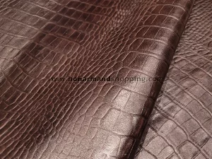 چرم بزی طرح روکو رنگ قهوه ای