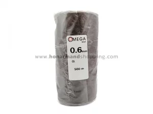 دوک نخ موم دار امگا (OMEGA) سایز 0.6 رنگ قهوه ای کد 2904