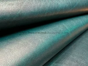 چرم گاوی افکت رنگ سبز آبی