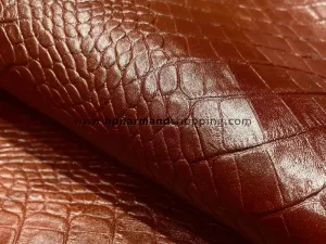 چرم گاوی طرح روکو رنگ قهوه ای روشن