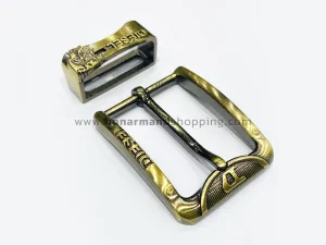 سگک کمربند پل دار طرح DIESEL سایز 3.5 رنگ زردقلم