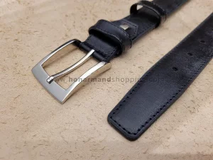 کمربند چرم گاوی درجه یک با سگک زبانه دار خارجی