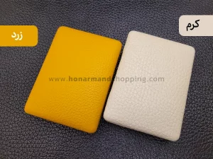 آینه جیبی تاشو روکش چرم طبیعی