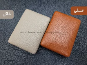 آینه جیبی تاشو روکش چرم طبیعی