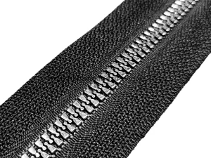 زیپ طرح فلز سایز 5 رنگ مشکی دندانه نیکل