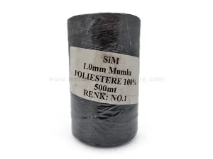 دوک نخ موم دار سیم (SIM) سایز 1 رنگ مشکی