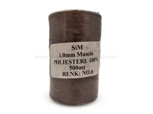 دوک نخ موم دار سیم (SIM) سایز 1 رنگ قهوه ای