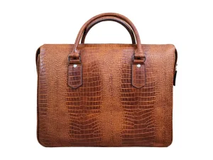 کیف اداری تمام چرم رنگ عسلی