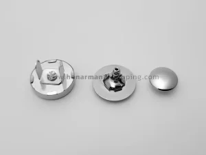 دکمه مگنت (آهنربایی) پرچ دار رنگ نیکل