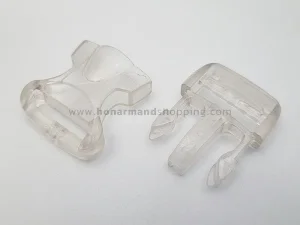 قفل خرچنگی پلاستیکی سایز 2 خارجی درجه یک شفاف