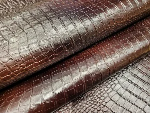 چرم گاوی طرح روکو رنگ قهوه ای