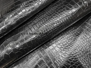 چرم طبیعی شتر طرح روکو رنگ مشکی