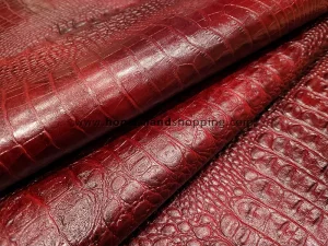 چرم گاوی طرح کروکو رنگ زرشکی