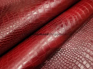 چرم گاوی طرح روکو رنگ زرشکی