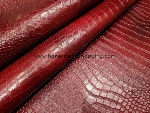 چرم گاوی طرح روکو رنگ زرشکی