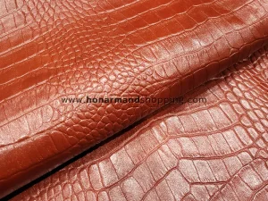 چرم گاوی طرح روکو رنگ عسلی