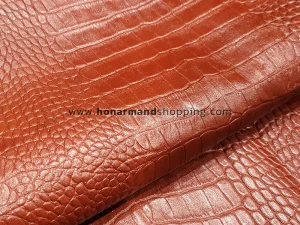 چرم گاوی طرح روکو رنگ عسلی