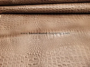 چرم گاوی طرح کروکو رنگ نسکافه ای سایه دار