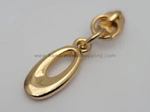 سرزیپ طرح آویز بیضی شماره 3 مناسب زیپ دندانه پلاستیکی رنگ لایت