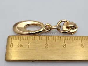 سرزیپ طرح آویز بیضی شماره 3 مناسب زیپ دندانه پلاستیکی رنگ لایت