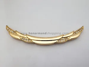 زه لبه کیف زنانه مدل نگین دار رنگ لایت (طول 12 سانت)