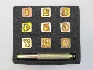 مجموعه 10 عددی سنبه حکاکی اعداد انگلیسی