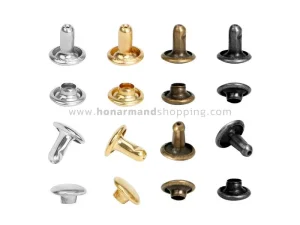پرچ زیر و رو دوطرفه سایز 9 رنگ دودی (بسته 2000 عددی)
