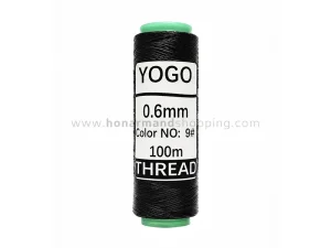 دوک نخ موم دار یوگو (YOGO) سایز 0.6 رنگ مشکی (100 متری)