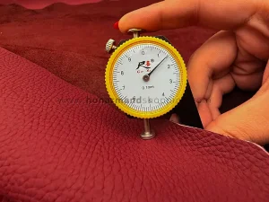 چرم گاوی طرح فلوتر رنگ زرشکی مات