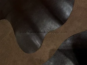 چرم گاوی طرح ناپا رنگ قهوه ای سوخته