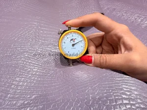 چرم گاوی طرح روکو رنگ یاسی