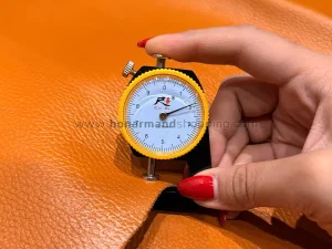 چرم بزی طرح فلوتر رنگ عسلی روشن