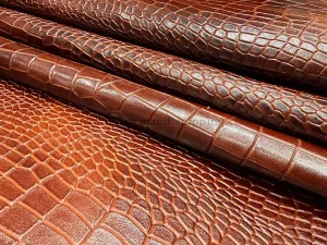 چرم گاوی طرح روکو رنگ قهوه ای