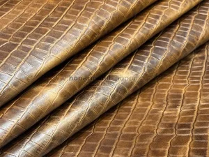 چرم گاوی افکت طرح پریما رنگ گردویی (چرم مهدی)