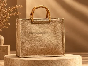 دسته چوبی کیف زنانه طرح بامبو مدل نیم دایره (2 عددی)