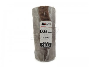 دوک نخ موم دار کورد (KORD) سایز 0.6 رنگ قهوه ای کد 206