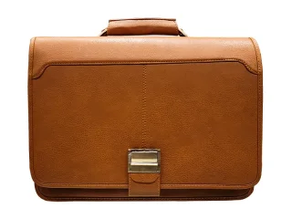کیف اداری مردانه چرم مصنوعی رنگ عسلی