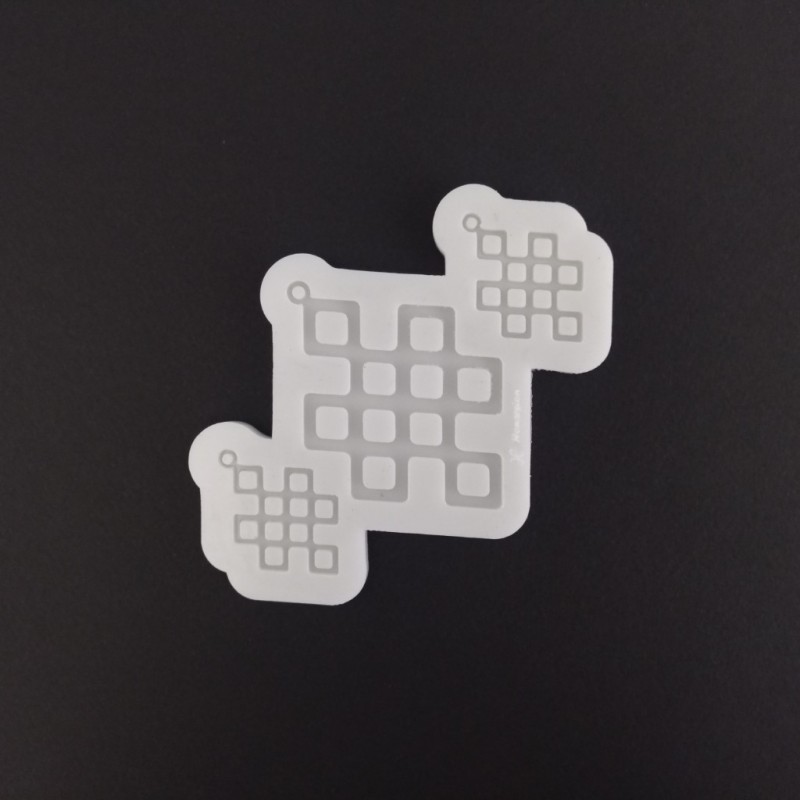 قالب سیلیکونی رزین ست گوشواره وگردنبند طرح پنجره ای