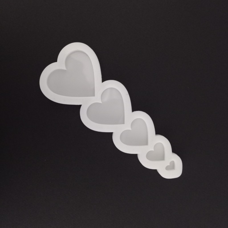 قالب سیلیکونی رزین مدل قلب 1 تا 5 سانت