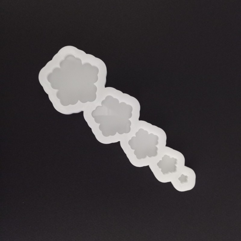 قالب سیلیکونی رزین مدل گل پنج پر 1 تا 5 سانت