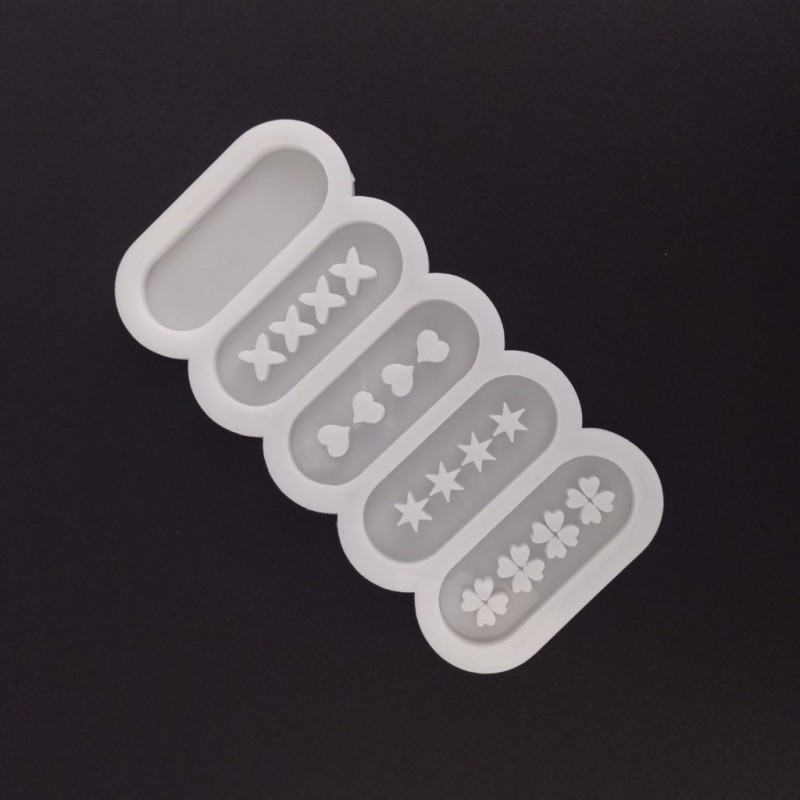 قالب سیلیکونی رزین مدل گیره سر بیضی کد4