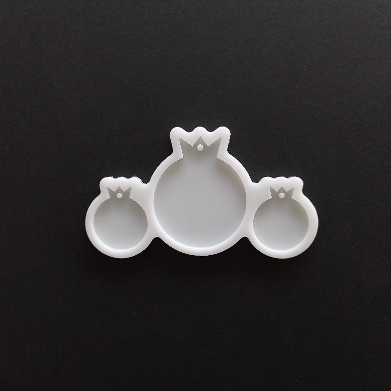 قالب سیلیکونی رزین ست گوشواره وگردنبند طرح انار کد 2