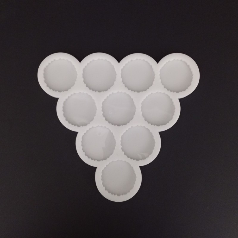 قالب سیلیکونی رزین مدل دایره ژئود 5 سانت 10 عددی