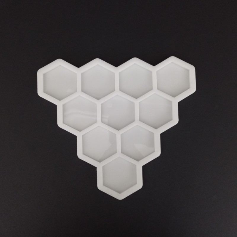 قالب سیلیکونی رزین مدل شش ضلعی 5 سانت 10 عددی