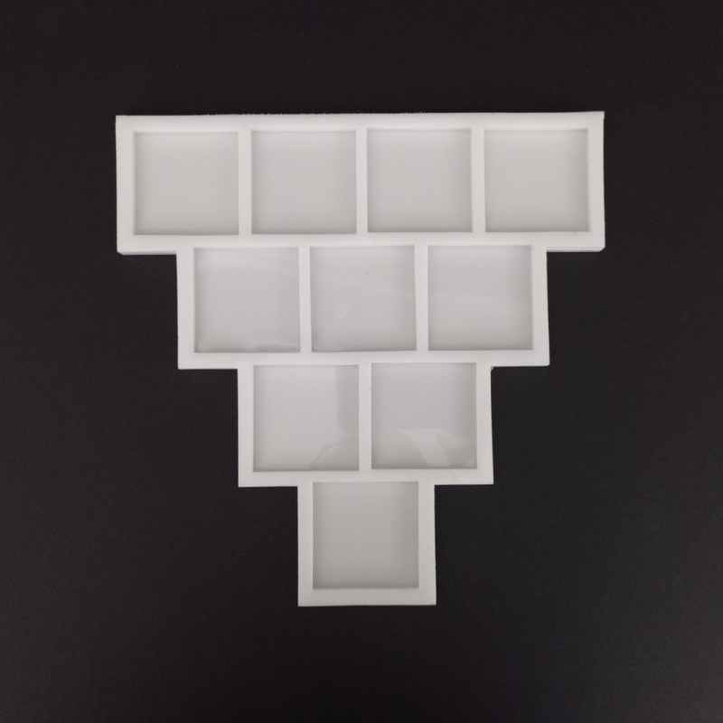 قالب سیلیکونی رزین مدل مربع 5 سانت 10 عددی