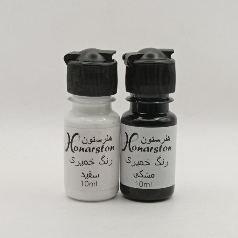 رنگ خمیری رزین هنرستون حجم 10 میلی لیتر بسته 2 رنگ