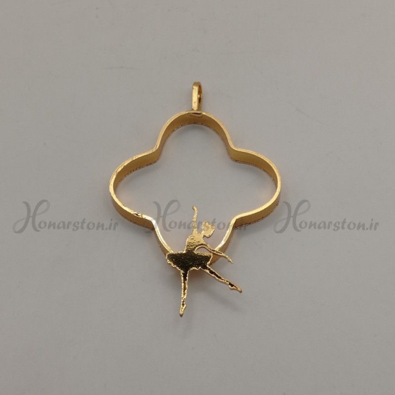 قاب فلزی رزین مدل ونکلیف طلایی طرح بالرین