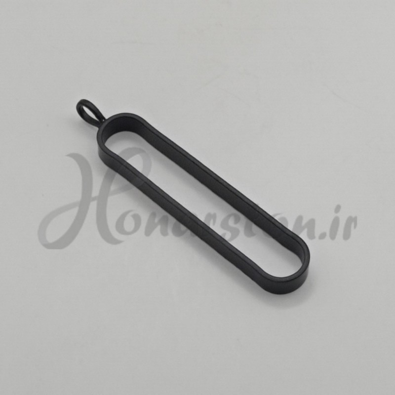 قاب فلزی رزین مدل مستطیل لبه گرد مشکی